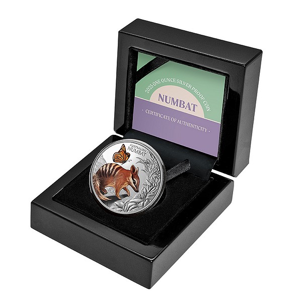 ROZTOMILÝ A MAZLIVÝ NUMBAT BABY coin Cute and Cuddly Baby Numbat – 1 oz stříbrná mince