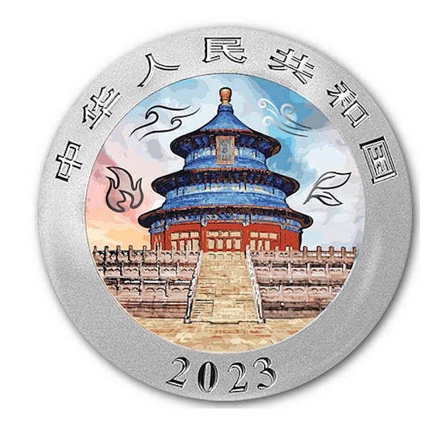 PANDA ČTYŘI ŽIVLY VODA coin China (Chinese) Panda Four Elements Water - 30g stříbrná mince