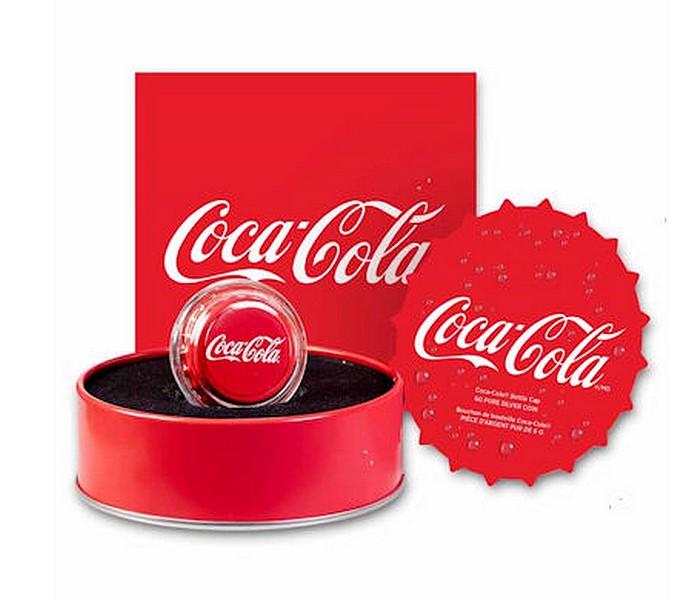 COCA COLA BOTTLE CAP – unikátní 6 gramová stříbrná zátka od láhve Coca-Cola