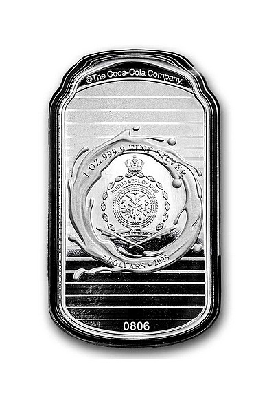COCA-COLA TŘEŠŇOVÁ PLECHOVKA 40. výročí coin Coca-Cola Cherry 40th Anniversary – 1 oz stříbrná mince