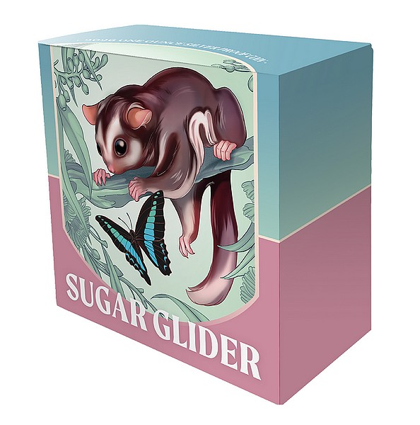 ROZTOMILÝ A MAZLIVÝ VAKOVEVERKA LÉTAVÁ BABY coin Cute and Cuddly Baby Sugar Glider – 1 oz stříbrná mince