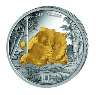 PANDA 2026 coin China (Chinese) Panda – 30g stříbrná mince pozlacená