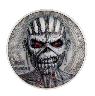IRON MAIDEN Heavy Metalová kapela Iron Maiden coin The Book of Souls – 2 oz stříbrná mince