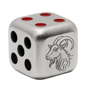 KOSTKA ROK KOZY 2027 coin DICE mince ve tvaru krychle (kostky) – 1 oz stříbrná mince