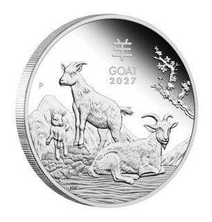 ROK KOZY 2027 Lunární série III. coin Year of the Goat proof – 1 oz stříbrná mince
