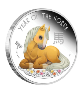 ROK KONĚ coin Year of the Horse Baby Horse – 1/2 oz stříbrná mince