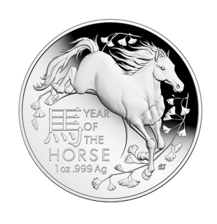 ROK KONĚ 2026 coin Year of the Horse RAM – 1 oz stříbrná mince Kupolová ražba