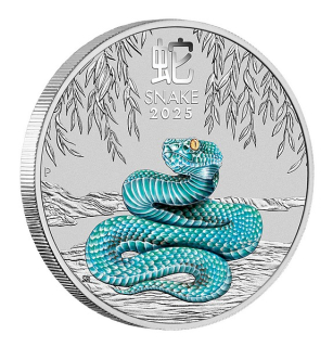 ROK HADA 2025 Lunární série III. coin Year of the Snake coloured – 1 oz stříbrná mince barevná