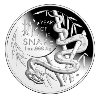 ROK HADA 2025 coin Year of the Snake RAM – 1 oz stříbrná mince Kupolová ražba