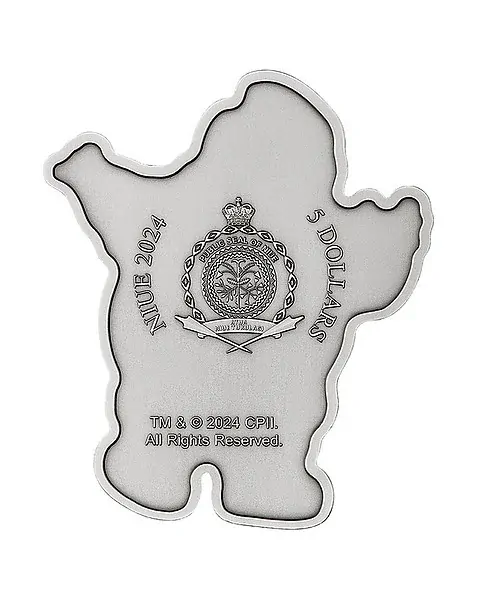 KROTITELÉ DUCHŮ OBŘÍ MARŠMELOUN coin Ghostbusters Stay Puft Marshmallow Man Shaped – 2 oz stříbrná mince