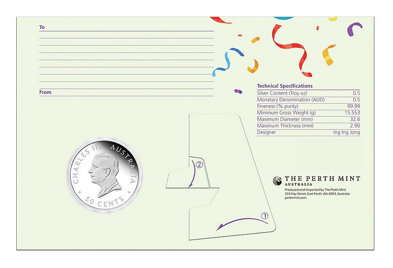 DÁREK K NAROZENINÁM coin Happy Birthday – 1/2 oz stříbrná mince