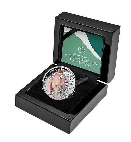 PAPOUŠCI KAKADU MAJORA MITCHELLA S JOHNEM GOULDEM PRIVY MARKEM coin Major Mitchell's Cockatoo - 1 oz stříbrná mince