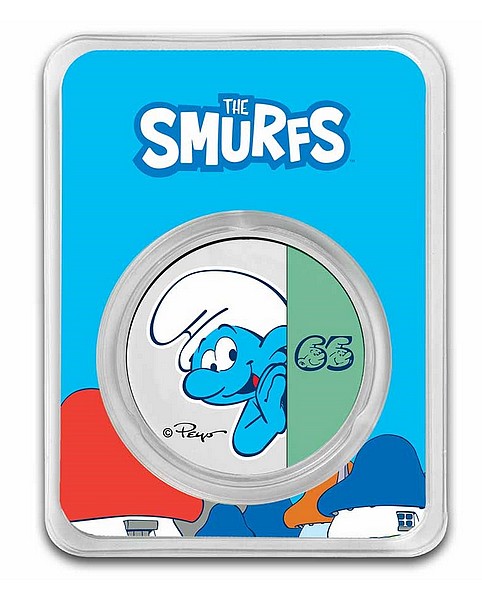 ŠMOULOVÉ coin The Smurfs 65th Anniversary – 1 oz stříbrná mince