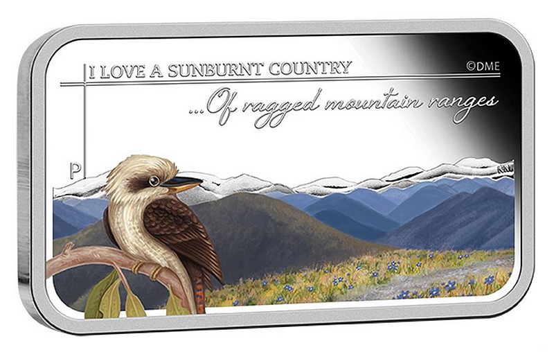 AUSTRÁLIE SLUNCEM SPÁLENÁ ZEMĚ coin Sunburnt Country Rectangle Four-Coin Set - kompletní sada 4 obdelníkových stříbrných mincí (4x1 oz)
