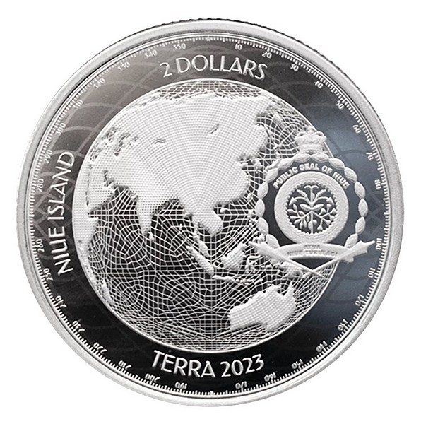 ZEMĚ 2023 coin Tokelau Terra/Earth - 1 oz stříbrná mince