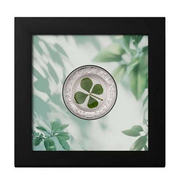 UNCE ŠTĚSTÍ SE SKUTEČNÝM ČTYŘLÍSTKEM coin Ounce of Luck – 1 oz stříbrná mince
