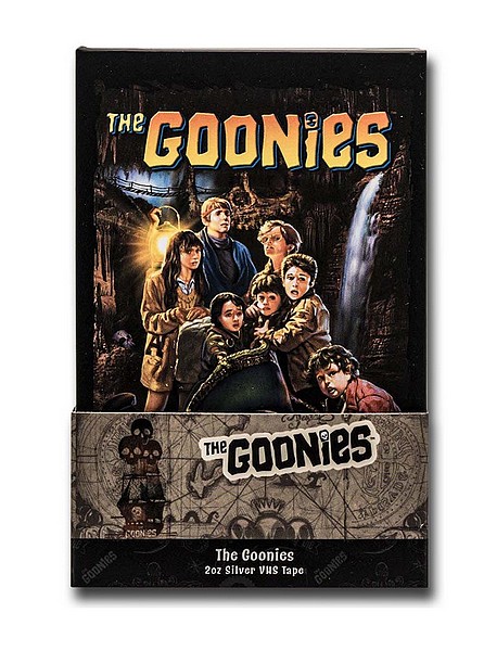 VIDEOKAZETA VHS FILM ROŠŤÁCI coin The Goonies VHS Tape – 2 oz stříbrná mince