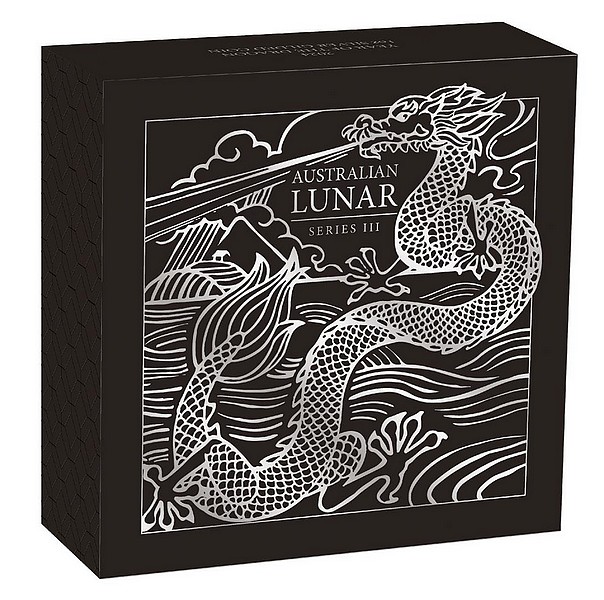 ROK DRAKA 2024 Lunární série III. coin Year of the Dragon Gilded – 1 oz stříbrná mince