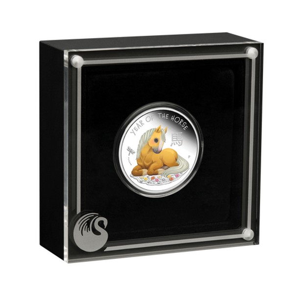 ROK KONĚ coin Year of the Horse Baby Horse – 1/2 oz stříbrná mince