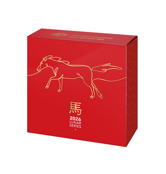ROK KONĚ 2026 coin Year of the Horse RAM – 1 oz stříbrná mince Kupolová ražba