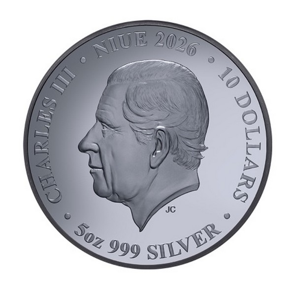 ROK KONĚ 2026 Lunární série coin Year of the Horse Black Proof Gilded – 5 oz stříbrná mince pozlacená