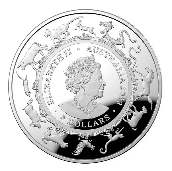 ROK KRÁLÍKA 2023 coin Year of the Rabbit RAM – 1 oz stříbrná mince Kupolová ražba