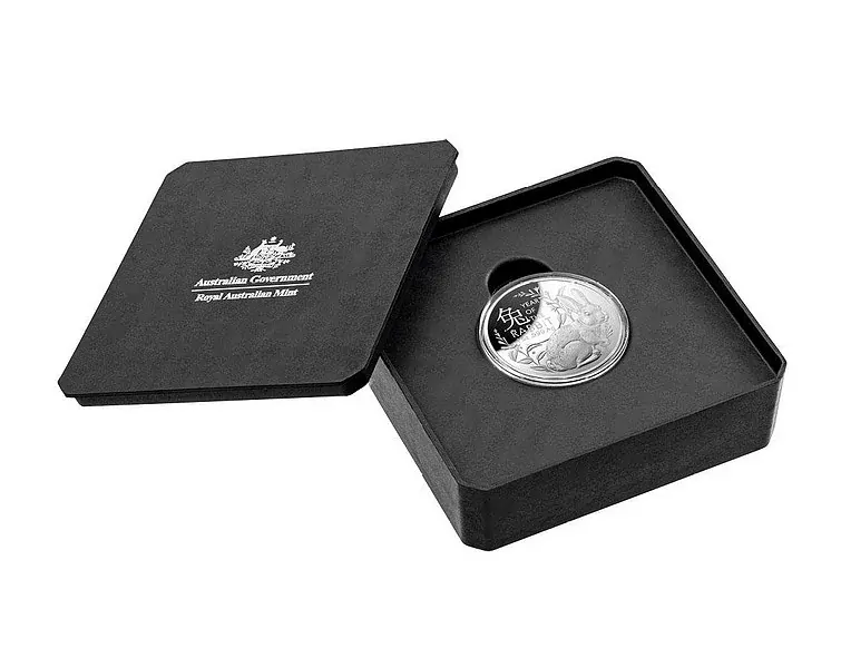 ROK KRÁLÍKA 2023 coin Year of the Rabbit RAM – 1 oz stříbrná mince Kupolová ražba