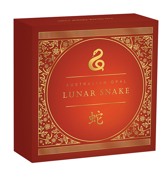 ROK HADA 2025 OPAL coin Australian Opal Lunar Series Year of the Snake – 1 oz stříbrná mince