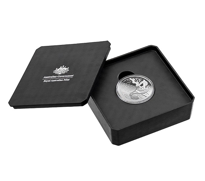 ROK HADA 2025 coin Year of the Snake RAM – 1 oz stříbrná mince Kupolová ražba